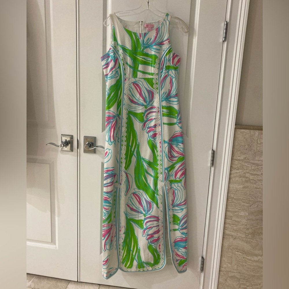 Lilly Pulitzer S4 Colorful Sleeveless Maxi Dress